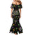 Mardi Gras Fleur De Lis Mermaid Dress With Round Carnival Beads - Wonder Print Shop