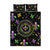 Mardi Gras Fleur De Lis Quilt Bed Set With Round Carnival Beads - Wonder Print Shop