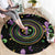 Mardi Gras Fleur De Lis Round Carpet With Round Carnival Beads - Wonder Print Shop