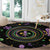 Mardi Gras Fleur De Lis Round Carpet With Round Carnival Beads - Wonder Print Shop