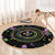 Mardi Gras Fleur De Lis Round Carpet With Round Carnival Beads - Wonder Print Shop