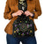 Mardi Gras Fleur De Lis Shoulder Handbag With Round Carnival Beads - Wonder Print Shop