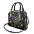 Mardi Gras Fleur De Lis Shoulder Handbag With Round Carnival Beads - Wonder Print Shop