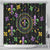 Mardi Gras Fleur De Lis Shower Curtain With Round Carnival Beads - Wonder Print Shop