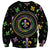 Mardi Gras Fleur De Lis Sweatshirt With Round Carnival Beads - Wonder Print Shop