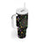 Mardi Gras Fleur De Lis Tumbler With Handle With Round Carnival Beads - Wonder Print Shop