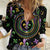 Mardi Gras Fleur De Lis Women Casual Shirt With Round Carnival Beads - Wonder Print Shop