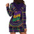 Mardi Gras Gnome Hoodie Dress Beads Fleur de lis Symbol - Wonder Print Shop