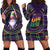 Mardi Gras Gnome Hoodie Dress Beads Fleur de lis Symbol - Wonder Print Shop