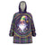 Mardi Gras Gnome Wearable Blanket Hoodie Beads Fleur de lis Symbol