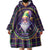 Mardi Gras Gnome Wearable Blanket Hoodie Beads Fleur de lis Symbol