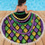 Mardi Gras Strings of Beads Beach Blanket