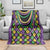 Mardi Gras Strings of Beads Blanket