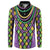 Mardi Gras Strings of Beads Button Sweatshirt