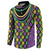 Mardi Gras Strings of Beads Button Sweatshirt