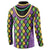 Mardi Gras Strings of Beads Button Sweatshirt