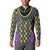 Mardi Gras Strings of Beads Button Sweatshirt