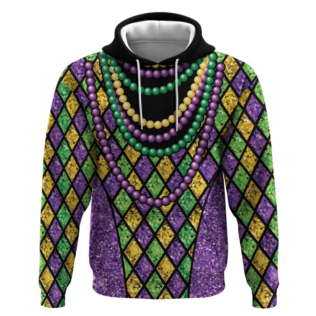 Mardi Gras Strings of Beads Hoodie - Wonder Print Shop