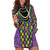 Mardi Gras Strings of Beads Hoodie Dress - Wonder Print Shop