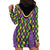 Mardi Gras Strings of Beads Hoodie Dress - Wonder Print Shop