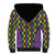 Mardi Gras Strings of Beads Sherpa Hoodie - Wonder Print Shop