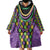 Mardi Gras Strings of Beads Wearable Blanket Hoodie