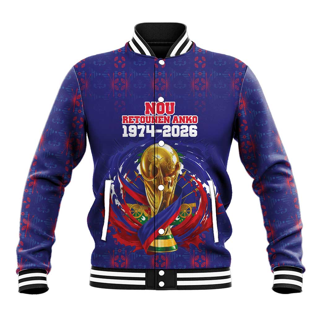 Custom Haiti Grenadye Alaso Baseball Jacket Blue Nou Retounen Anko 1974-2026 - Wonder Print Shop