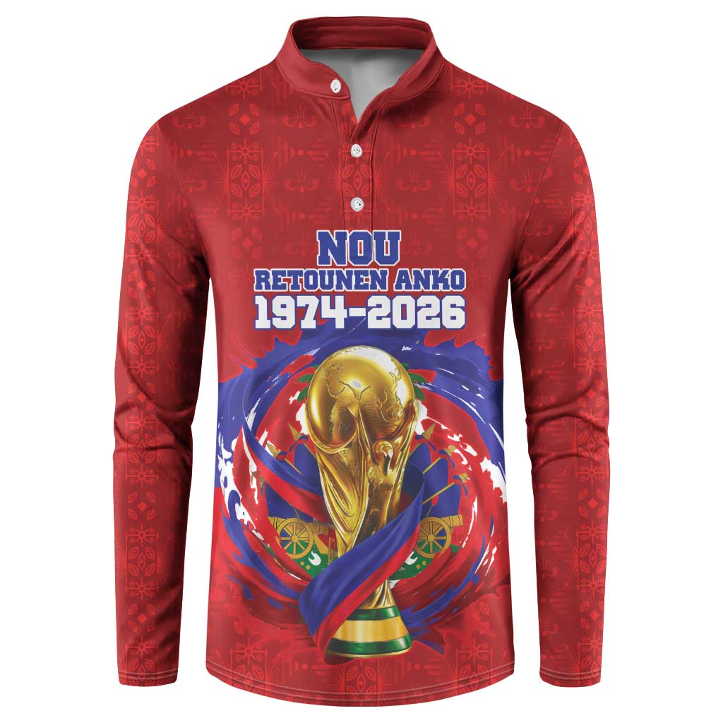 Custom Haiti Grenadye Alaso Button Sweatshirt Red Nou Retounen Anko 1974-2026