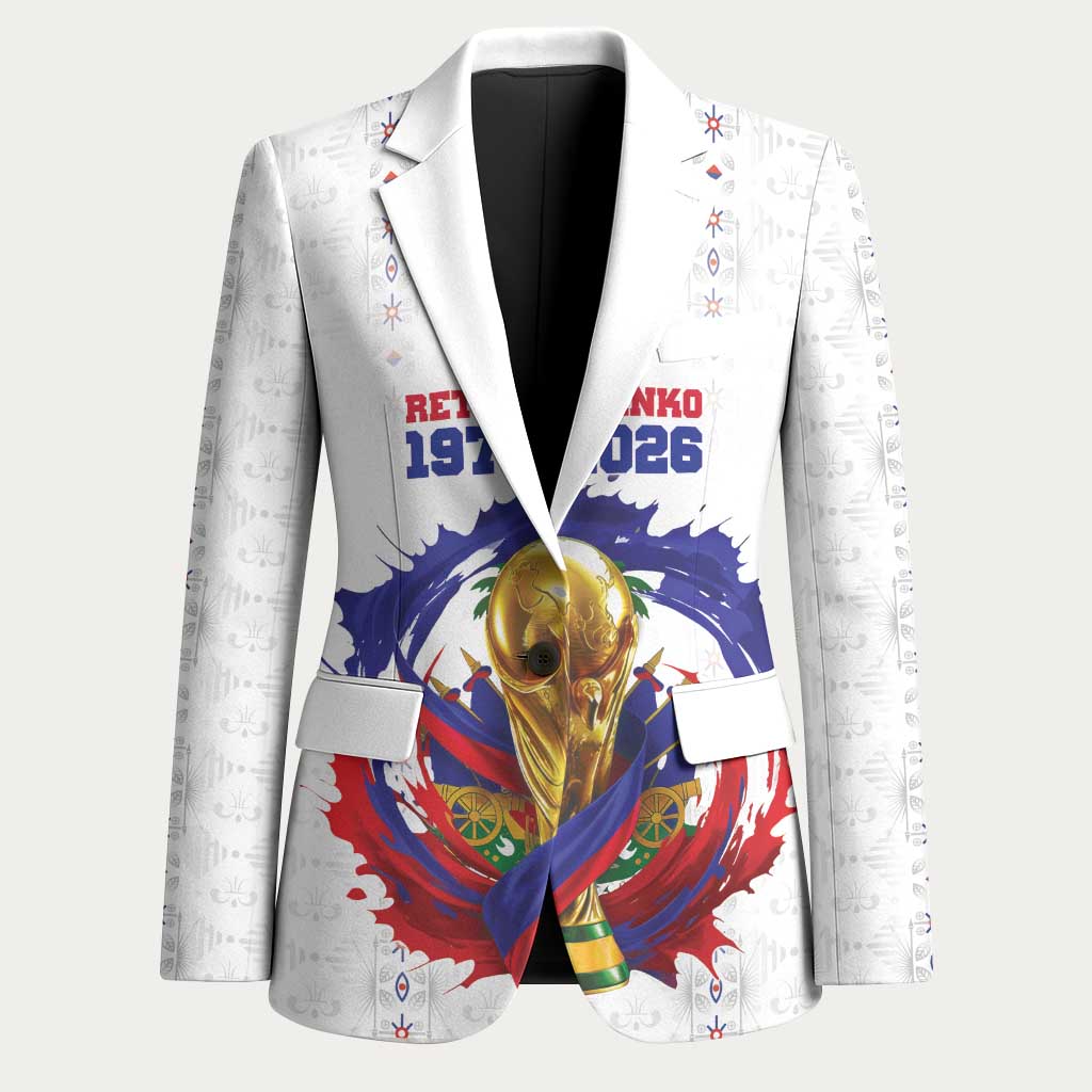 Custom Haiti Grenadye Alaso Blazer White Nou Retounen Anko 1974-2026 - Wonder Print Shop