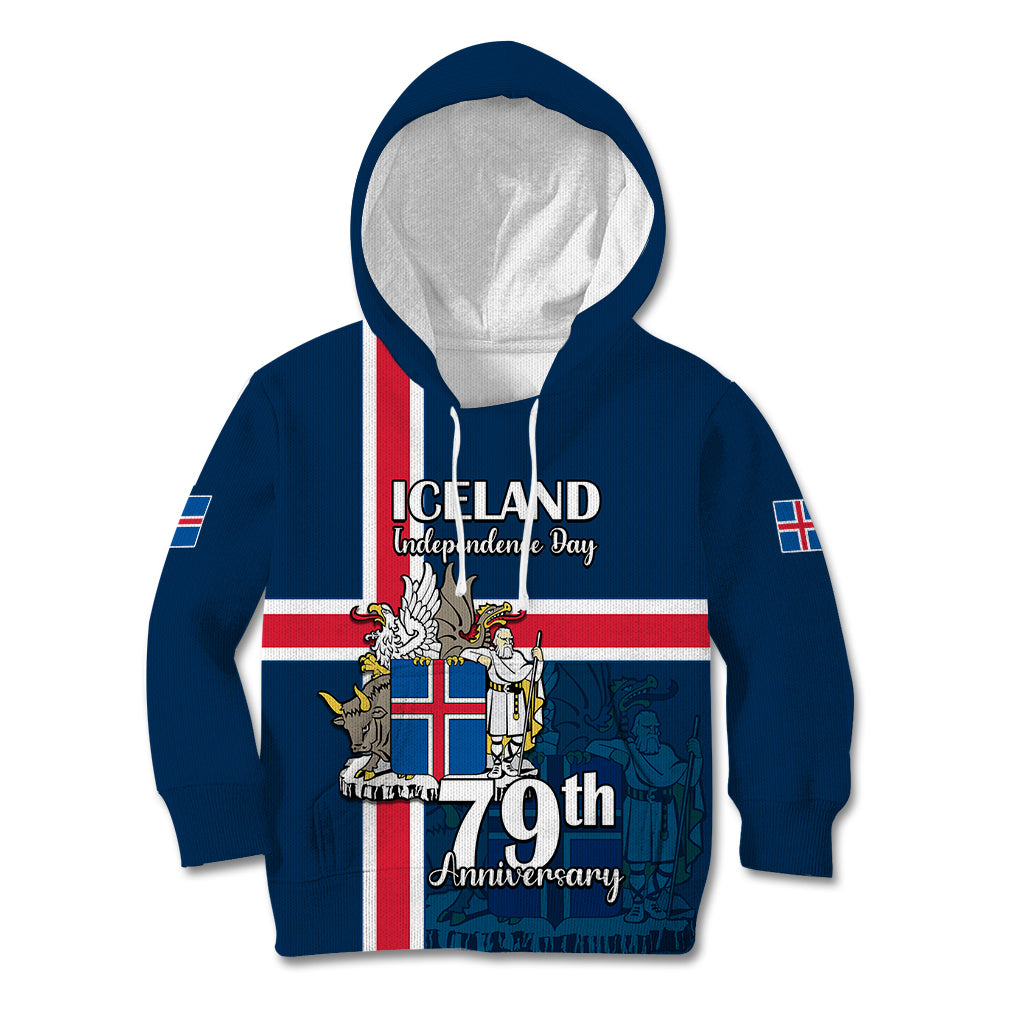 Iceland Kid Hoodie Icelandic National Day - Wonder Print Shop