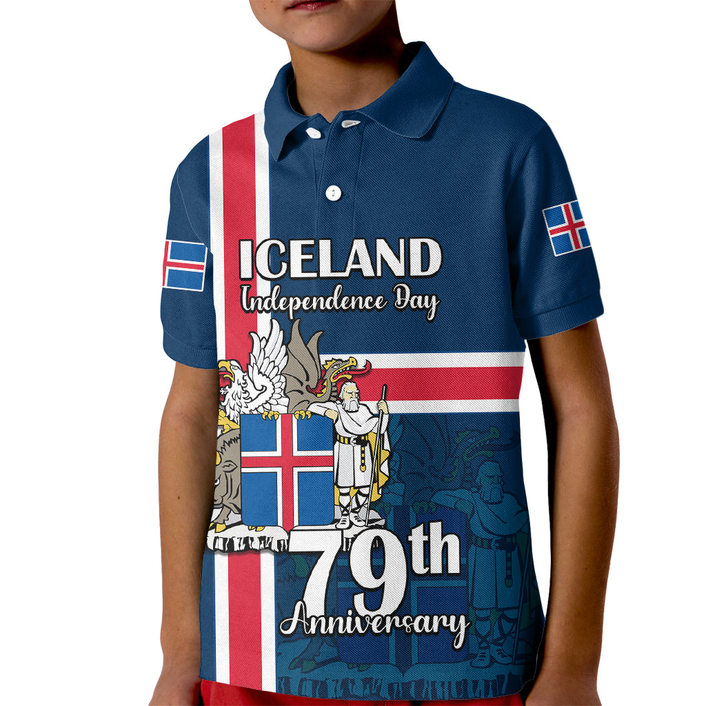 Iceland Kid Polo Shirt Icelandic National Day - Wonder Print Shop