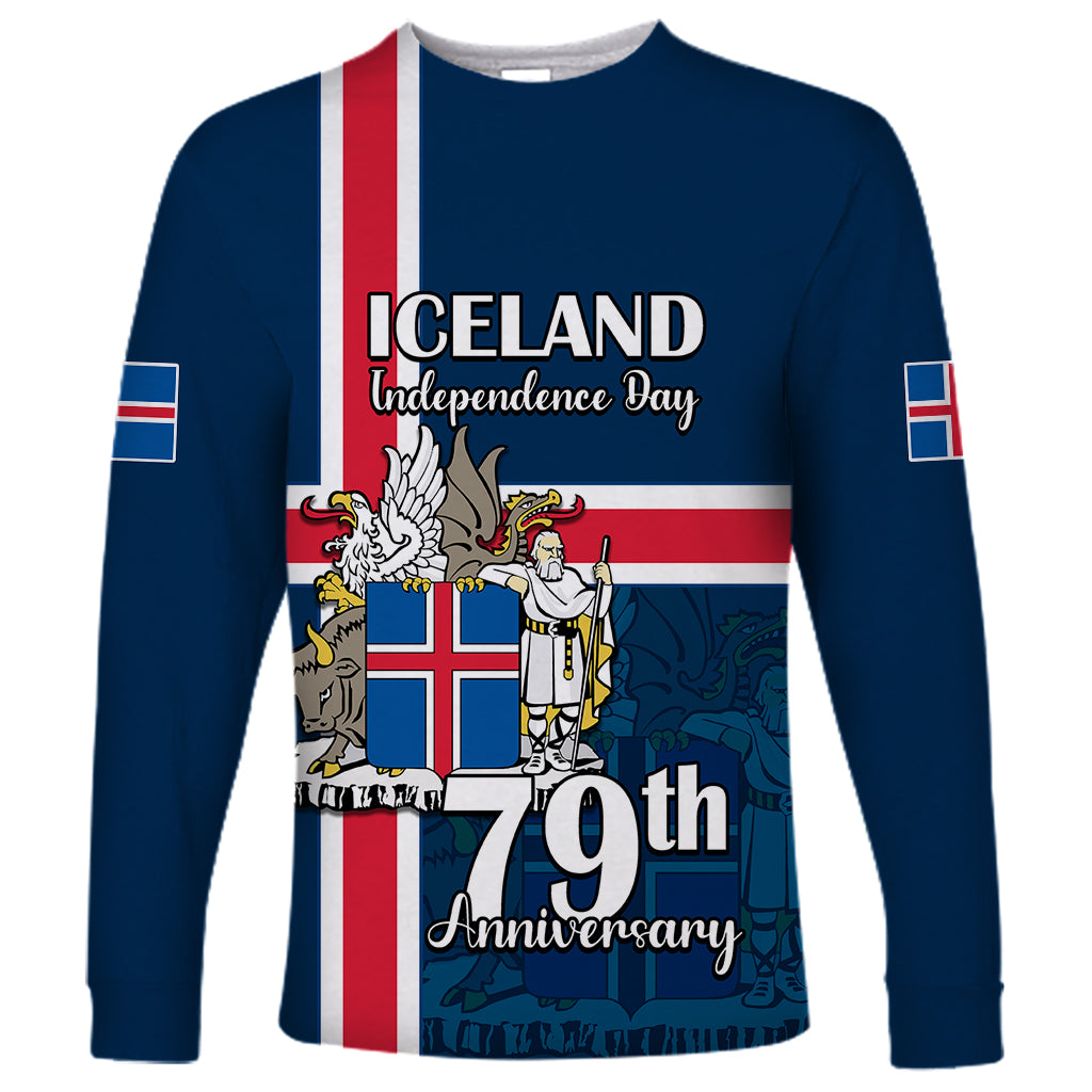 Iceland Long Sleeve Shirt Icelandic National Day - Wonder Print Shop