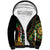 Custom Jundteenth Sherpa Hoodie Black Jundteenth Freedom Africa Pattern - Wonder Print Shop