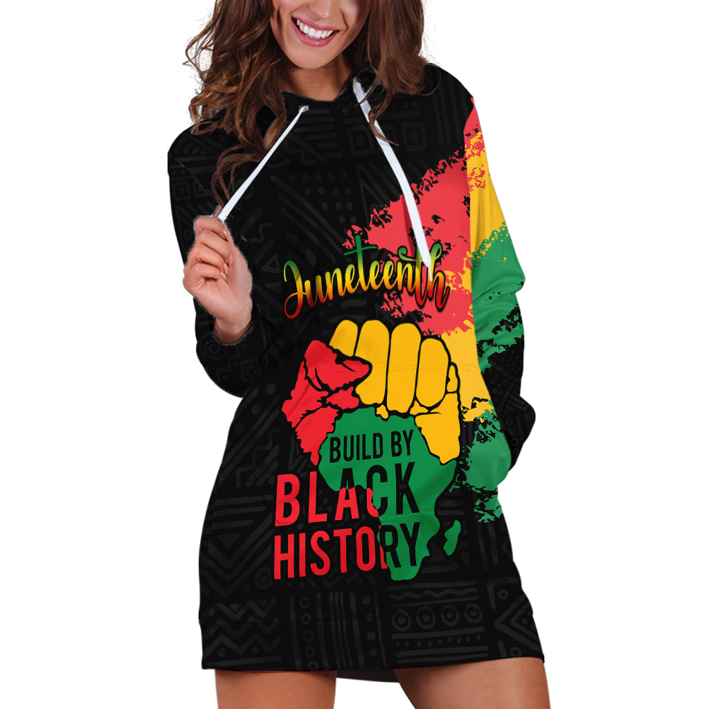 Juneteenth Hoodie Dress Black Independence Day Black History - Wonder Print Shop