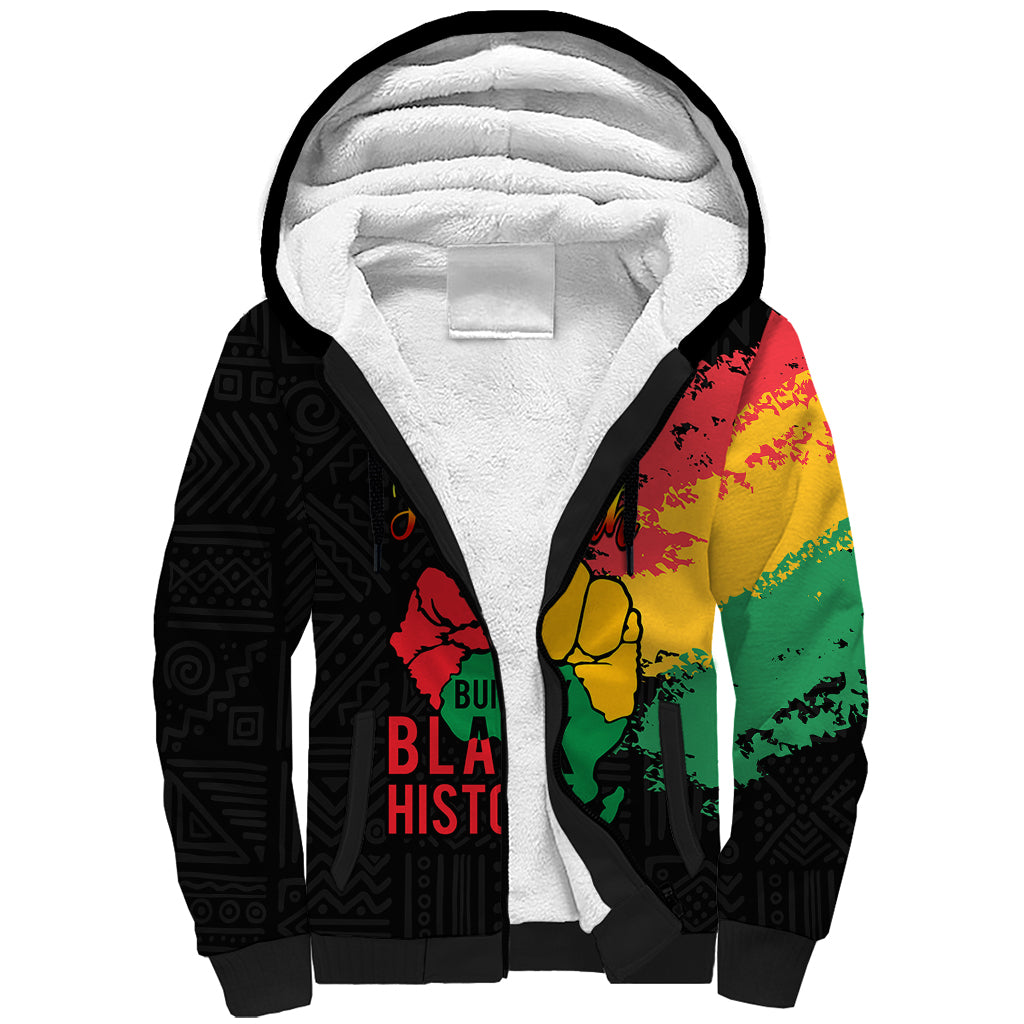 Custom Juneteenth Sherpa Hoodie Black Independence Day Black History - Wonder Print Shop