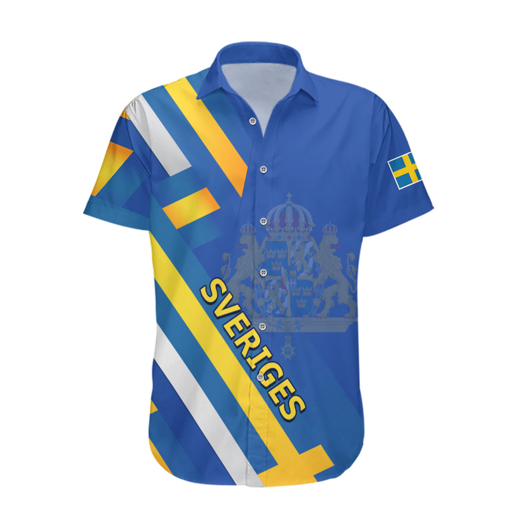 Sweden National Day Hawaiian Shirt Sveriges Nationaldag Flag Style - Wonder Print Shop