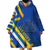 Sweden National Day Wearable Blanket Hoodie Sveriges Nationaldag Flag Style - Wonder Print Shop