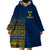 Sweden Tre Kronor Wearable Blanket Hoodie Sverige With Half Scandinavian Design - Wonder Print Shop