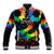 Canada LGBT History Month Baseball Jacket Hugging Rainbow Maple Leaves LT9 - Wonder Print Shop