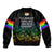 Canada LGBT History Month Bomber Jacket Hugging Rainbow Maple Leaves LT9 - Wonder Print Shop