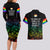 Canada LGBT History Month Couples Matching Long Sleeve Bodycon Dress and Hawaiian Shirt Hugging Rainbow Maple Leaves LT9 - Wonder Print Shop