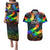 Canada LGBT History Month Couples Matching Puletasi Dress and Hawaiian Shirt Hugging Rainbow Maple Leaves LT9 - Wonder Print Shop