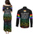 Canada LGBT History Month Couples Matching Puletasi Dress and Long Sleeve Button Shirts Hugging Rainbow Maple Leaves LT9 - Wonder Print Shop