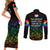 Canada LGBT History Month Couples Matching Short Sleeve Bodycon Dress and Long Sleeve Button Shirts Hugging Rainbow Maple Leaves LT9 - Wonder Print Shop