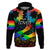 Canada LGBT History Month Hoodie Hugging Rainbow Maple Leaves - Wonder Print Shop