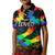 Canada LGBT History Month Kid Polo Shirt Hugging Rainbow Maple Leaves - Wonder Print Shop