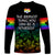 Canada LGBT History Month Long Sleeve Shirt Hugging Rainbow Maple Leaves - Wonder Print Shop