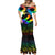 Canada LGBT History Month Mermaid Dress Hugging Rainbow Maple Leaves - Wonder Print Shop