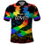 Canada LGBT History Month Polo Shirt Hugging Rainbow Maple Leaves - Wonder Print Shop