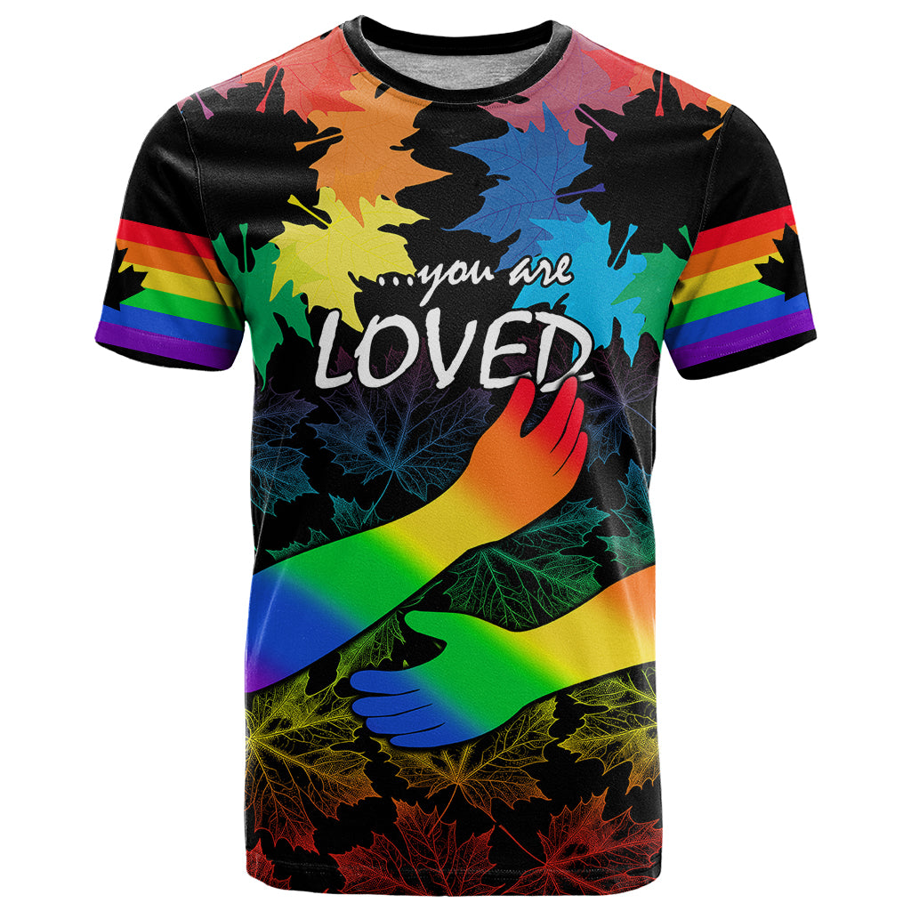 canada-lgbt-history-month-t-shirt-hugging-rainbow-maple-leaves